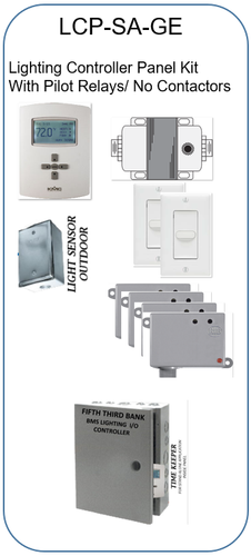 LCP-SA-GE Lighting Control Panel Kit (With PILOT Relays / NO Contactors)